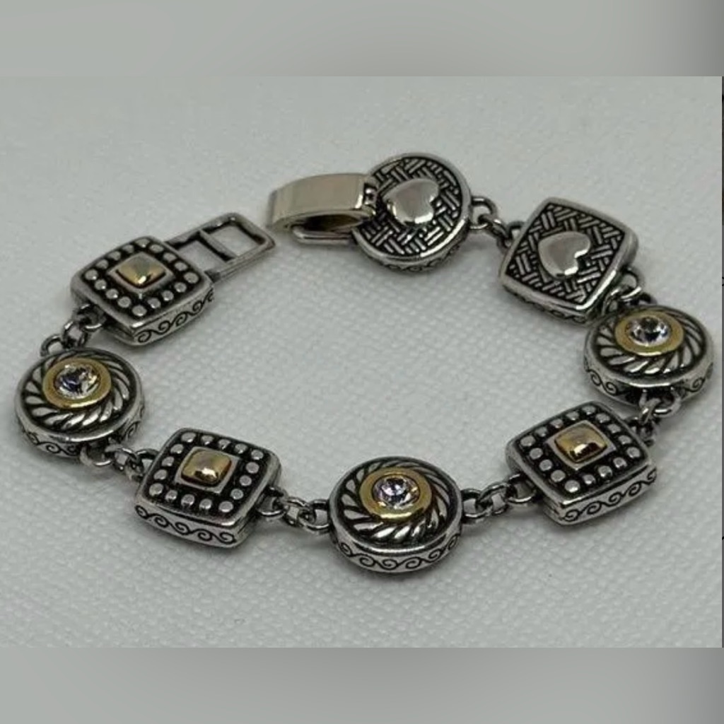 Brighton Heiress Reversible Two Tone Sterling Silver Bracelet